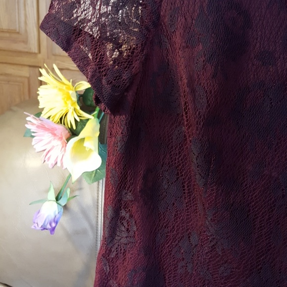 New women's bowden burgany floral dress size 8 - Picture 2 of 7